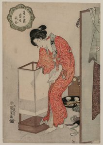Woman Putting Out a Light from the Series Modern Customs: Frost Beneath the Stars
