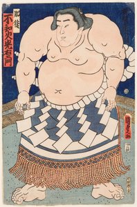 Portrait of Sumo Wrestler Shiranui Mitsuemon with a Ritual Apron