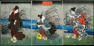 Catching Fireflies in Summer, Series: Amusements of the Four Seasons, c.1845-1846 by Utagawa Kuniyoshi