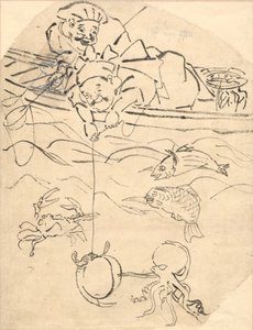 Daikoku and Ebisu, Two of the Seven Gods of Happiness by Utagawa Kuniyoshi