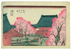 Main Gate at the Temple Tsukiji Honganji by Utagawa Kuniyoshi