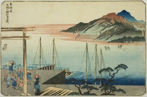 Miya, Kuwana, Yokkaichi, and Ishiyakushi, from the series "Famous Places on the Fifty-three Stations of the Tokaido, Four Stations"