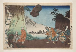 Nichiren and the Levitating Rock at Mount Komuro on the 28th Day of the Fifth Month of 1274