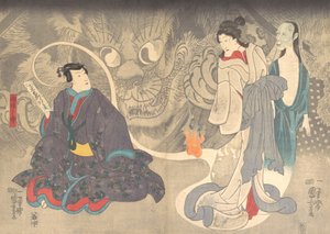 Scene from a Ghost Story: The Okazaki Cat Demon, ca. 1850