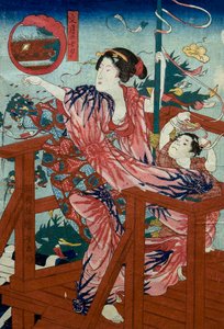 The Star Festival of the Seventh Month (Fumizuki no tanabata) Untitled series of women with children in the twelve months, c.1836