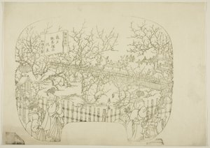 Key Block for a Print from the Series "Toto Meisho" (Famous Views of the Eastern Capital) by Utagawa Sadahide