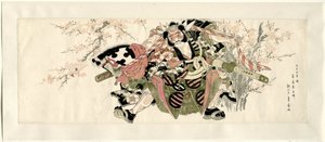 A Warrior Holding a Hobby-horse by Utagawa Toyohiro