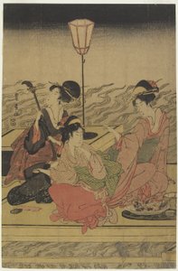 June (Summer Party on the Kamo River), early 1800s by Utagawa Toyohiro