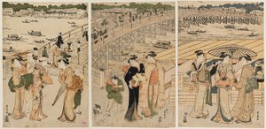 Ryōgoku Bridge with Figures in the Foreground