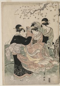 Cherry Blossoms in the Wind by Utagawa Toyokuni