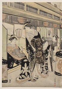 Courtesans Promenading on the Nakanocho by Utagawa Toyokuni