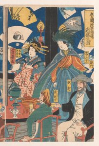 Foreigners During a Drinking Party in the Gankiro Teahouse