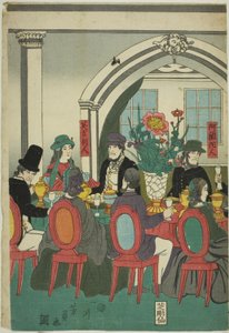 Foreigners from Five Nations at a Banquet