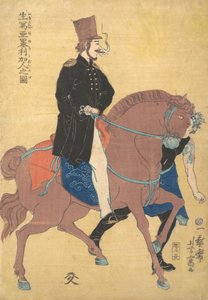 An American Drawn from Life by Utagawa Yoshitomi