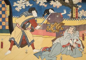Scene from Tale of Genji by Murasaki Shibuku, c. 1860 by Utagawa and Toyokuni Kuniyoshi
