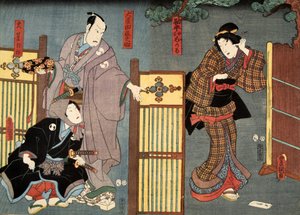 Scene from Tale of Genji by Murasaki Shibuku, c. 1860 by Utagawa and Toyokuni Kuniyoshi