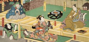 Scene from Tale of Genji by Murasaki Shibuku, c. 1860 by Utagawa and Toyokuni Kuniyoshi