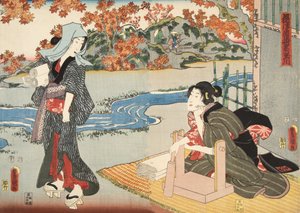 Scene from Tale of Genji by Murasaki Shibuku, c. 1860