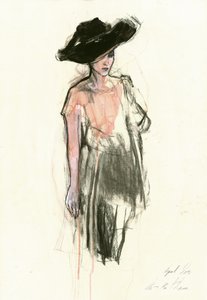 Chic Hat Fashion Sketch