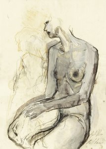 Contemplative Female Nude by Ute Rathmann