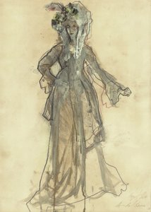 Elegant Costume Sketch by Ute Rathmann