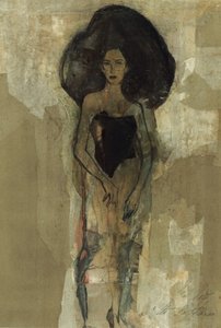 Elegant Dark Haired Woman