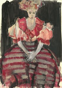 Elegant Woman in Red
