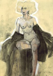 Thoughtful Nude Woman