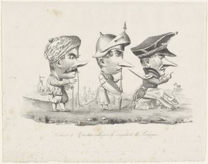 Caricature of the Rotterdam Militia, 1830