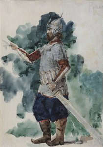 Ruslan. Costume design for the opera Ruslan and Lyudmila by M. Glinka