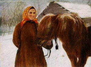 Woman with a Horse, 1898, 1965 by Valentin Serov