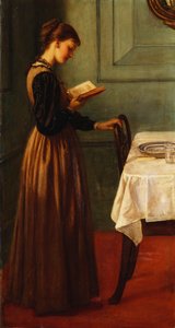 Study of a Girl Reading by Valentine Cameron Prinsep