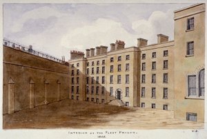 Inner Courtyard of Fleet Prison, City of London by Valentine Davis