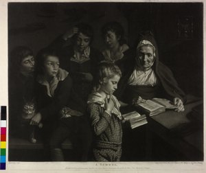 Five Boys at a Lesson with an Old Woman by Valentine Green