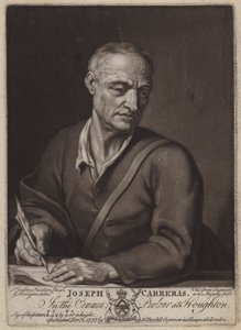 Joseph Carreras, poet and chaplain to Catherine of Braganza by Valentine Green