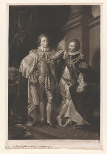 Portrait of George IV and Frederick of York as Children by Valentine Green