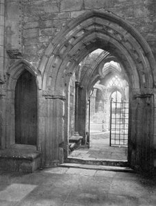 Porch of the chapter house, Elgin Cathedral, Scotland