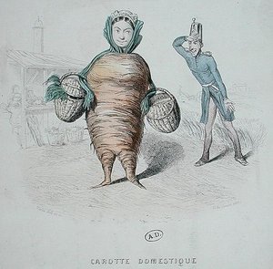 Cartoon of a Servant as a Carrot by Varin Varin