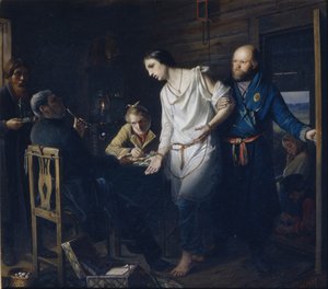 Commissary of Rural Police Investigating by Vasili Grigorevich Perov