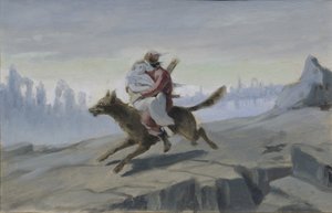 Ivan Tsarevich Riding the Gray Wolf