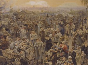 The Withdrawal of Russian Troops from Moscow in 1812