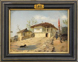 The staff of Don Cossacks in Bulgaria in 1877 by Vasilij Dmitrievich Polenov