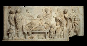 Funebre Bas Relief Marble Ceremony in Venice by Venetian School