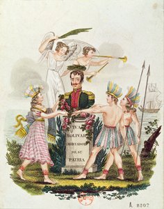 Popular Imagery Extolling Bolivar, c.1840