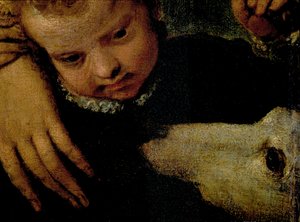 Portrait of a Woman with a Child and a Dog (detail)