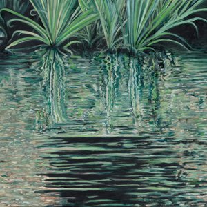 Green Water Reflections