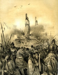 Death of Jacques de Molay, last grand master of the Order of the Templars by Victor Adam