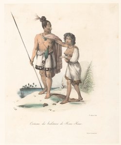 Clothing of the inhabitants of Houa-Houa (New Zealand) by Victor Adam