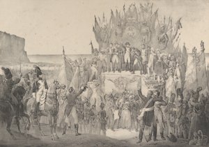 Military Festival at Boulogne with Napoleon Distributing Stars of the Legion of Honor by Victor Adam