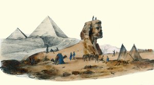 The French Colonel in Egypt. in “Album Grotesque, Choices of Remarkable Types”, illustrations by Victor Adam, Paris, circa 1850. by Victor Adam
